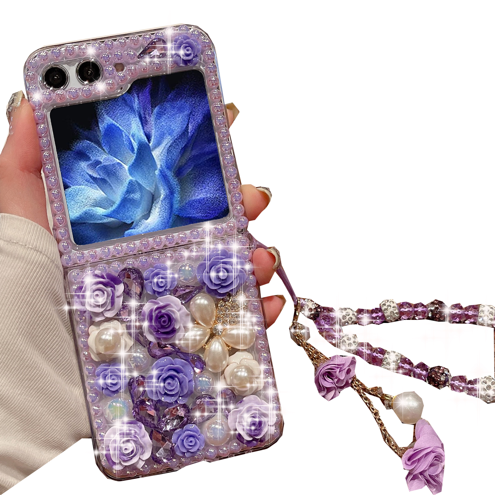 Amazon.com: Changjia for Samsung Galaxy Z Flip 5 Glitter Bling